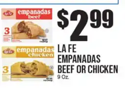 Extra Supermarket LA FE EMpanadas BEEF OR CHICKEN offer