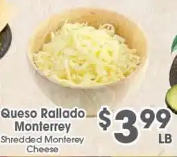 Arteagas Food Center Shredded monterey cheese offer