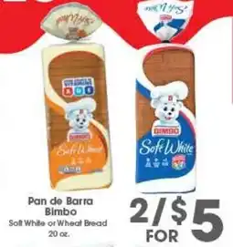 Arteagas Food Center Soft White or Wheat Bread offer