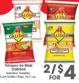 Arteagas Food Center Corn tortilla chips offer