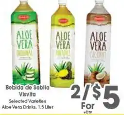 Arteagas Food Center Aloe vera drinks offer
