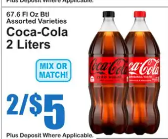 SuperFresh 67.6 Fl Oz Btl Assorted Varieties Coca-Cola 2 Liters offer
