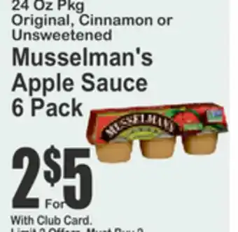 SuperFresh Musselman's Apple Sauce offer