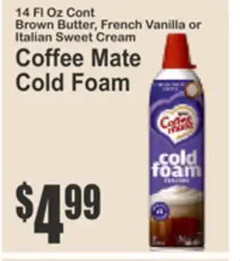SuperFresh Coffee Mate Cold Foam offer