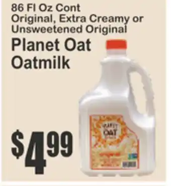 SuperFresh Original, Extra Creamy or Unsweetened Original Planet Oat Oatmilk offer