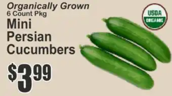SuperFresh Organically Grown Mini Persian Cucumbers offer