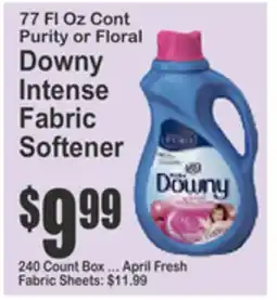 SuperFresh 77 Fl Oz Cont Purity or Floral Downy Intense Fabric Softener offer