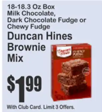 SuperFresh Duncan Hines Brownie Mix offer