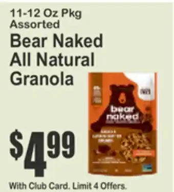 SuperFresh Bear Naked All Natural Granola offer