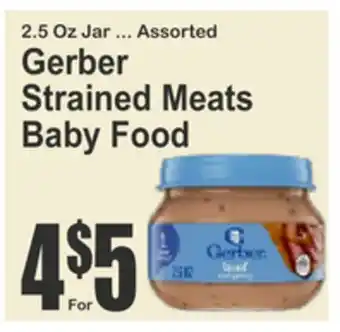 SuperFresh Gerber Strained Meats Baby Food offer