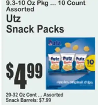 SuperFresh Utz Snack Packs offer