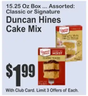 SuperFresh Duncan Hines Cake Mix offer