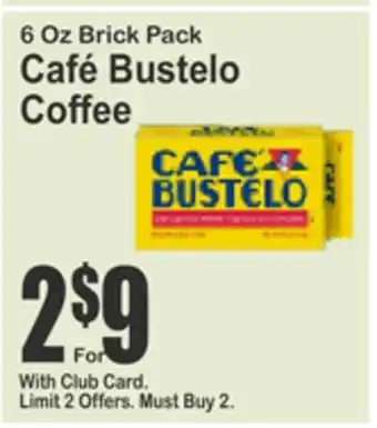 SuperFresh 6 Oz Brick Pack Café Bustelo Coffee offer
