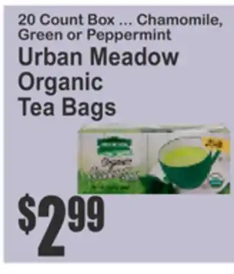 SuperFresh Urban Meadow Organic Tea Bags offer