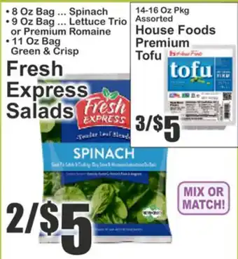 SuperFresh Fresh Express Salads offer