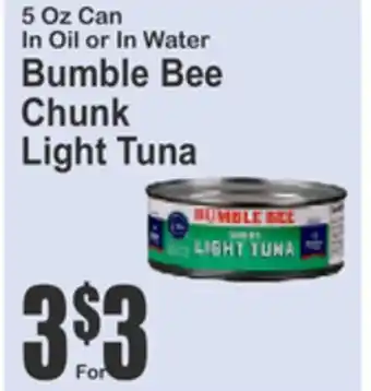 SuperFresh Bumble Bee Chunk Light Tuna offer