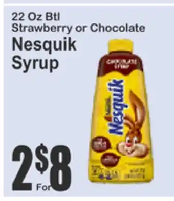 SuperFresh 22 Oz Btl Strawberry or Chocolate Nesquik Syrup offer