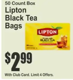 SuperFresh 50 Count Box Lipton Black Tea Bags offer