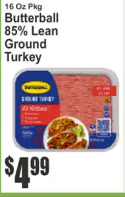 SuperFresh Butterball 85% Lean Ground Turkey offer