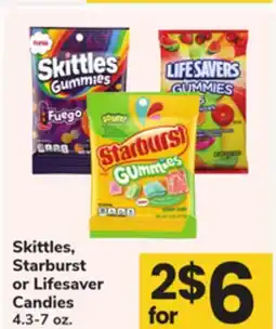 ACME Skittles, Starburst or Lifesaver Candies offer