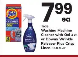 ACME Tide Washing Machine Cleaner with Oxi 4 ct. or Downy Wrinkle Releaser Plus Crisp Linen 33.8 fl. oz offer