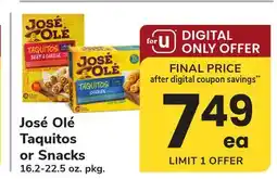 ACME José Olé Taquitos or Snacks offer