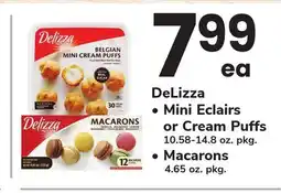 ACME DeLizza Mini Eclairs or Cream Puffs 10.58-14.8 oz. pkg. Macarons 4.65 oz. pkg offer