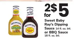 ACME Sweet Baby Ray's Dipping Sauce 14 fl. oz. btl. or BBQ Sauce 18 fl. oz. btl offer