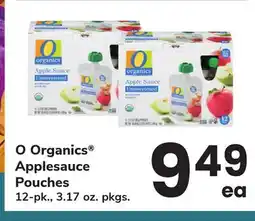 ACME O Organics Applesauce Pouches offer