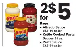 ACME Ragu Alfredo Sauce 15.5-16 oz. jar Kettle Cooked Pasta Sauces 24 oz. Pasta Sauce 23.9-24 oz. jar offer