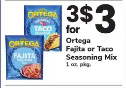ACME Ortega Fajita or Taco Seasoning Mix offer