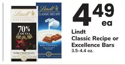 ACME Lindt Classic Recipe or Excellence Bars offer