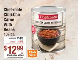Smart & Final Chef-mate Chili Con Carne With Beans offer