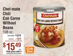 Smart & Final Chef-mate Chili Con Carne Without Beans offer