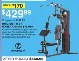Dunham's Sports MARCY MWM-990 150 LB. HOME TRAINING SYSTEM offer
