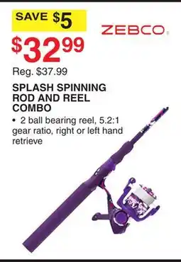 Dunham's Sports SPLASH SPINNING ROD AND REEL COMBO offer