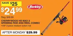 Dunham's Sports CHERRYWOOD HD MAX X SPINNING ROD AND REEL COMBO offer