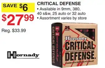 Dunham's Sports CRITICAL DEFENSE offer