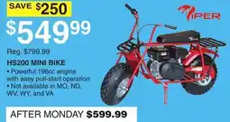 Dunham's Sports HS200 MINI BIKE offer