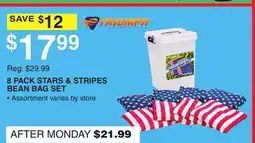 Dunham's Sports 8 PACK STARS & STRIPES BEAN BAG SET offer