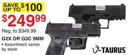 Dunham's Sports TAURUS G2X OR G3C 9MM offer