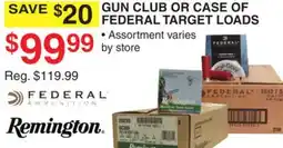Dunham's Sports GUN CLUB CASE OF FEDERAL TARGET LOADS offer