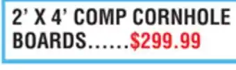 Dunham's Sports 2' X 4' COMP CORNHOLE BOARDS offer