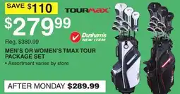 Dunham's Sports MEN'S OR WOMEN'S TMAX TOUR PACKAGE SET offer