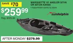 Dunham's Sports MARQUETTE 10' ANGLER SIT-IN OR SIT-ON KAYAK offer
