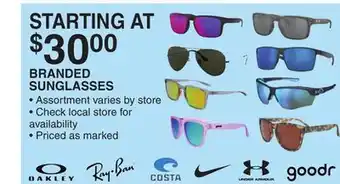 Dunham's Sports BRANDED SUNGLASSES offer