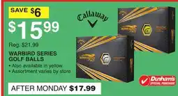 Dunham's Sports WARBIRD SERIES GOLF BALLS offer