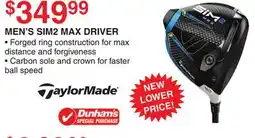 Dunham's Sports TAYLORMADE MEN'S SIM2 MAX DRIVER offer