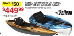 Dunham's Sports REBEL 100XR SIT-IN OR REBEL 100XP SIT-ON ANGLER KAYAK offer