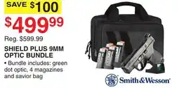 Dunham's Sports SMITH & WESSON SHIELD PLUS 9MM OPTIC BUNDLE offer